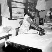 Girl ironing,1953
